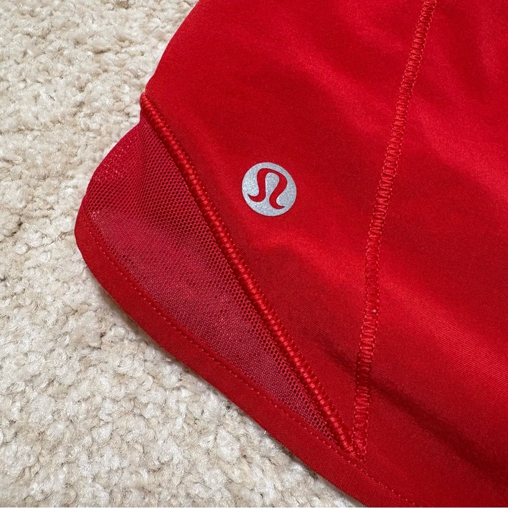 Lululemon Red Hotty Hot Short II *Long 4" First Release Size 6 - Picture 10 of 11